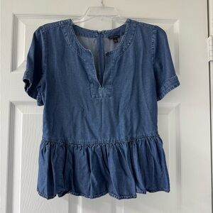 Ann Taylor Denim Peplum Blouse!